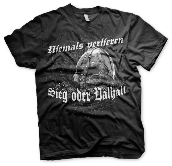 Niemals verlieren Sieg oder Valhall- Tshirt Asgard Walhalla Odin Thor 5XL