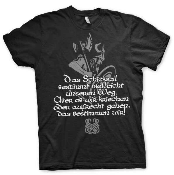 Aufrecht gehen - Tshirt- Odin Thor Walhalla Hugin Munin Grungir Amon Tyr Wotan L