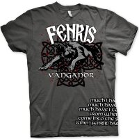 Fenris Wolf Vangandr Herren  Tshirt Odin Ragnaroek L