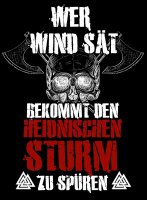 Heidnischer Sturm - Tshirt Vikings Germanen Heiden Odin Thor Wotan Ragnar