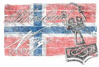 Blodsband Norge - Ladyshirt Norwegen Wikinger Vikings...