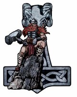 Thor Mjölnir Runenstein - Ladyshirt Donar Vikings Wotan Odin Wikinger Valhall