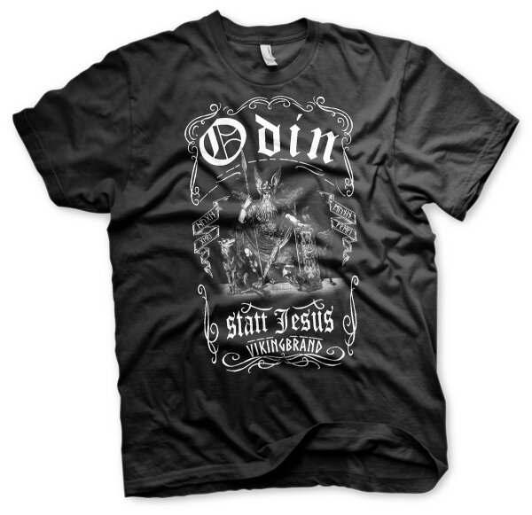 Odin statt Jesus Vikingbrand Herren Tshirt 4XL