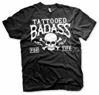 Tattooed Badass - Bad Ass Tshirt Biker Motorrad Rocker MC...