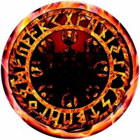 Wikinger Kompass Runen Flammen - Magic Mug Tasse