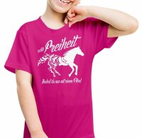 Echte Freiheit - Kindershirt Pferde Reitsport Pony...