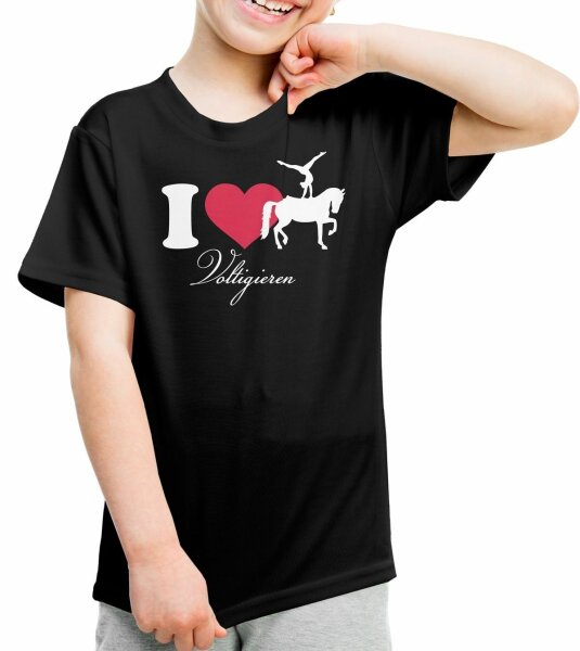 I Love Voltigieren - Kindershirt Pferde Dressurreiten