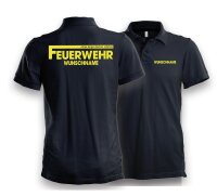 Feuerwehr Herren Poloshirt Wunschname FFW individuell...