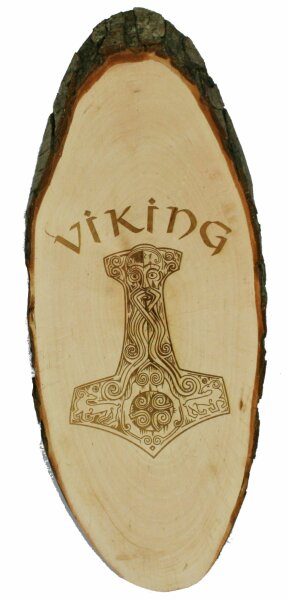 Götterhammer Viking Holzrindenscheibe