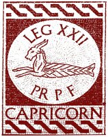 Legio XXII Primigenia Capricorn- Tshirt Cäsar Imperium Romanum Legionär Weiss-3XL