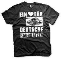 Ein Herz für deutsche Raubkatzen Herren Tshirt 6XL