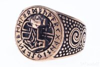 Donar Futhark Thorhammer Ring mit Runen 22/70 mm