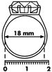 Donar Futhark Thorhammer Ring mit Runen 22/70 mm