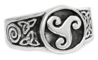 Celtic Siegel Ring TORIAN 11 mm Keltische Triskele...