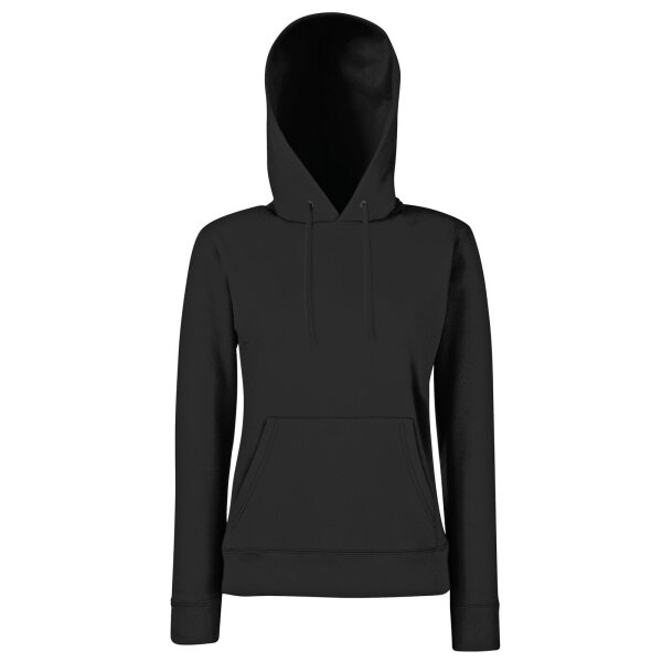 Ladies Hooded Kapuzenpullover Schwarz-M