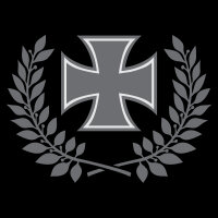 EK mit Lorbeerkranz - Poloshirt Eisernes Kreuz Soldaten Biker Weltkrieg MC XL