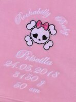 Babykuscheldecke Rockabilly Baby mit Namen personalisiert...