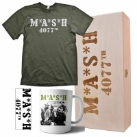 M.A.S.H Geschenkbox mit Tshirt Aufkleber Tasse Lazarett...