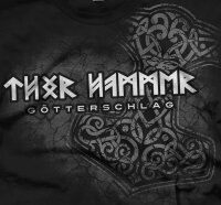 Thorhammer G&Ouml;TTERSCHLAG - Tshirt Mj&ouml;lnir Wotan Odin Runen Sleipnir Walhalla