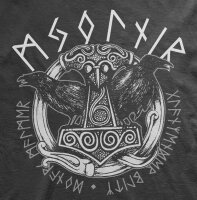 Mj&ouml;lnir Donars Malmer T-Shirt Thorhammer Wotan Asgard Odin Valhalla Viking L