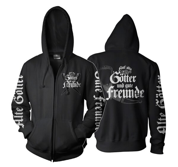 B&ouml;se Menschen - Kapuzenzipper Auf alte G&ouml;tter  gute Freunde frei b&ouml;se Rock L