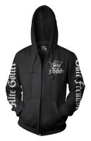 B&ouml;se Menschen - Kapuzenzipper Auf alte G&ouml;tter  gute Freunde frei b&ouml;se Rock L